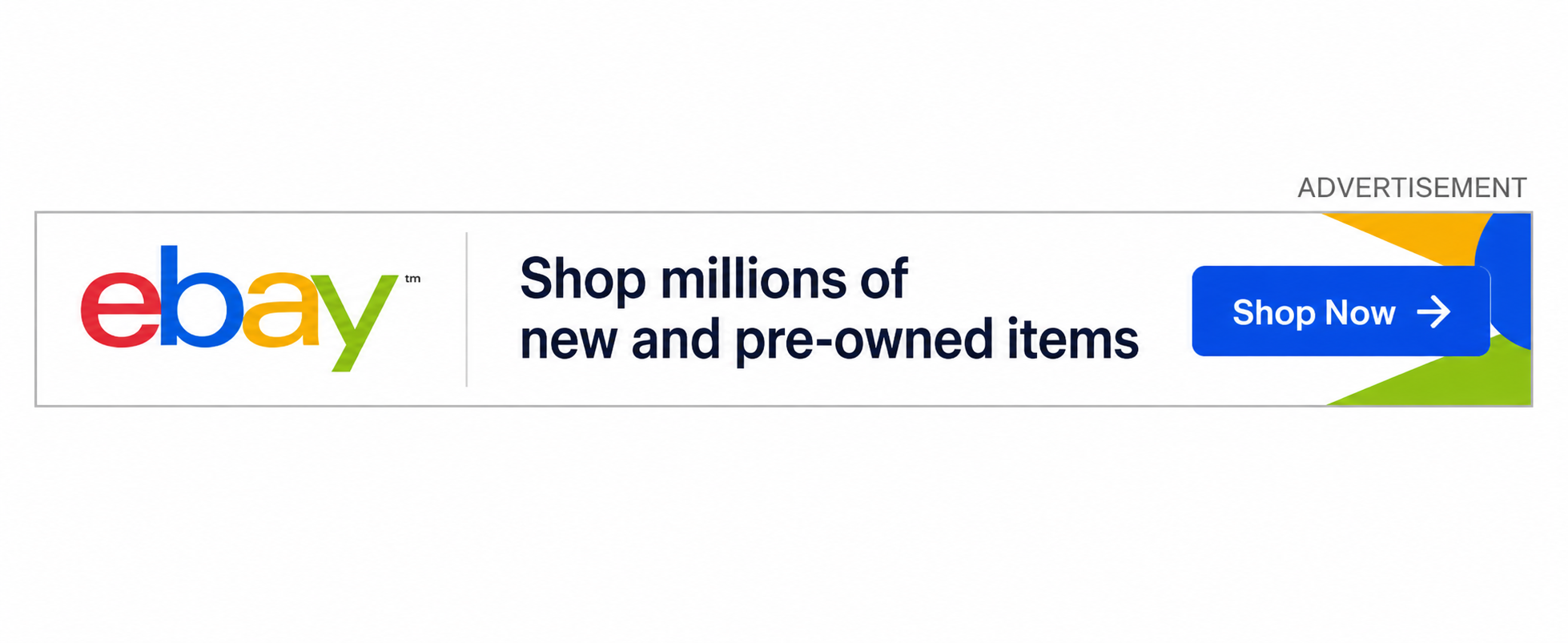 eBay ad