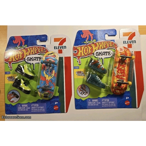 Hot Wheels Skate 7-Eleven Food Style Fingerboard Duo Ketchup And Slurpee 711