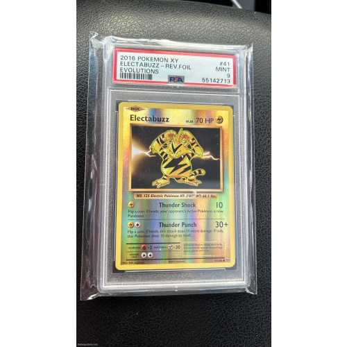 2016 Pokemon XY Electabuzz  41/108 Reverse Holo Evolutions PSA 9 MINT