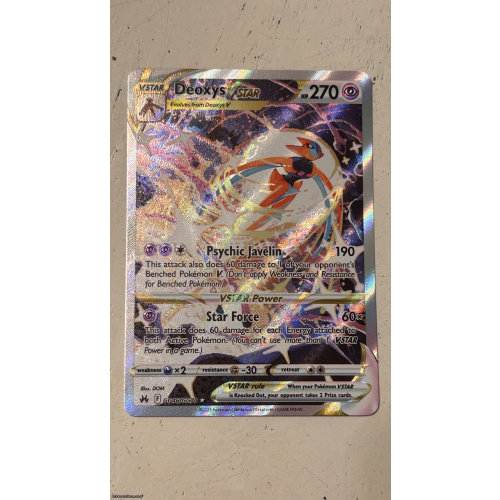 2023 Pokemon Crown Zenith GG46/GG70 Deoxys Vstar Alt Art