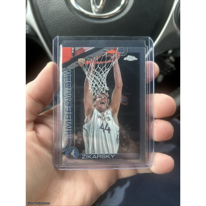 2025-26 Topps Chrome Rocco Zikarsky #295 Minnesota Timberwolves RC