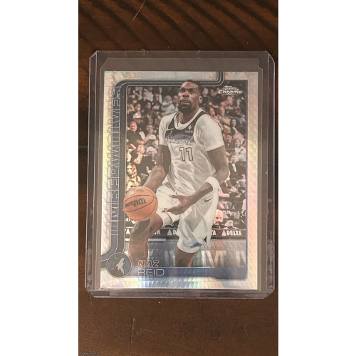 Naz Reid 2025-26 Topps Chrome #156 RayWave Refractor Minnesota Timberwolves