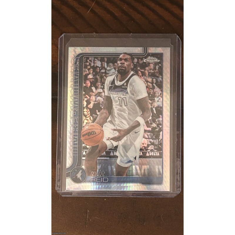 Naz Reid 2025-26 Topps Chrome #156 RayWave Refractor Minnesota Timberwolves