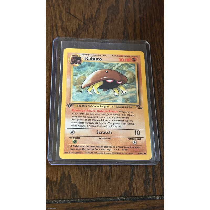 Pokemon Kabuto Fossil 1st Edition 50/62 NM