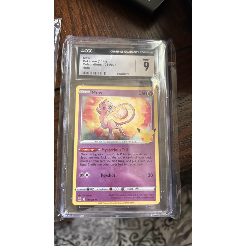 CGC 9 MINT Mew 2021 Celebrations 011/025 Holo Pokemon Card