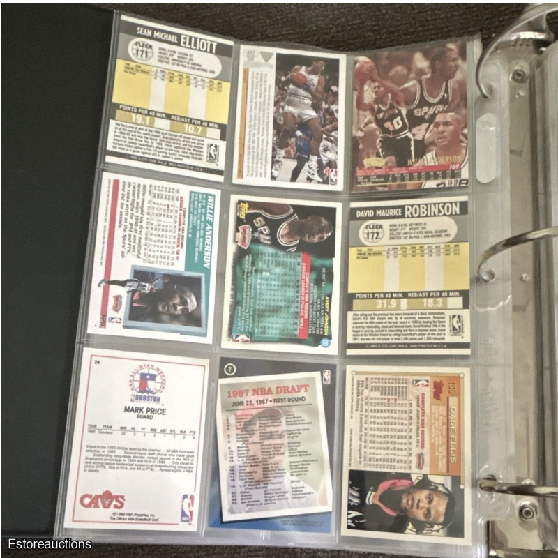 Fleer/Topps/NBA Hoops 1989-90 NBA 9-Card Lot Robinson/Elliott Draft Pick lot