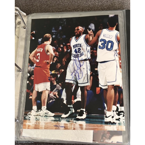 UNC - Jerry Stackhouse Auto - Signed Photo #485/1000 8x10"