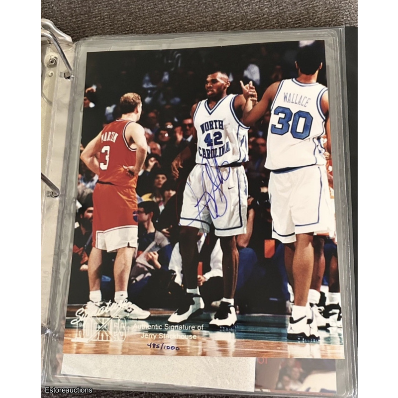 UNC - Jerry Stackhouse Auto - Signed Photo #485/1000 8x10"