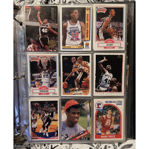 Fleer/Topps/NBA Hoops 1989-90 NBA 9-Card Lot Robinson/Elliott Draft Pick lot
