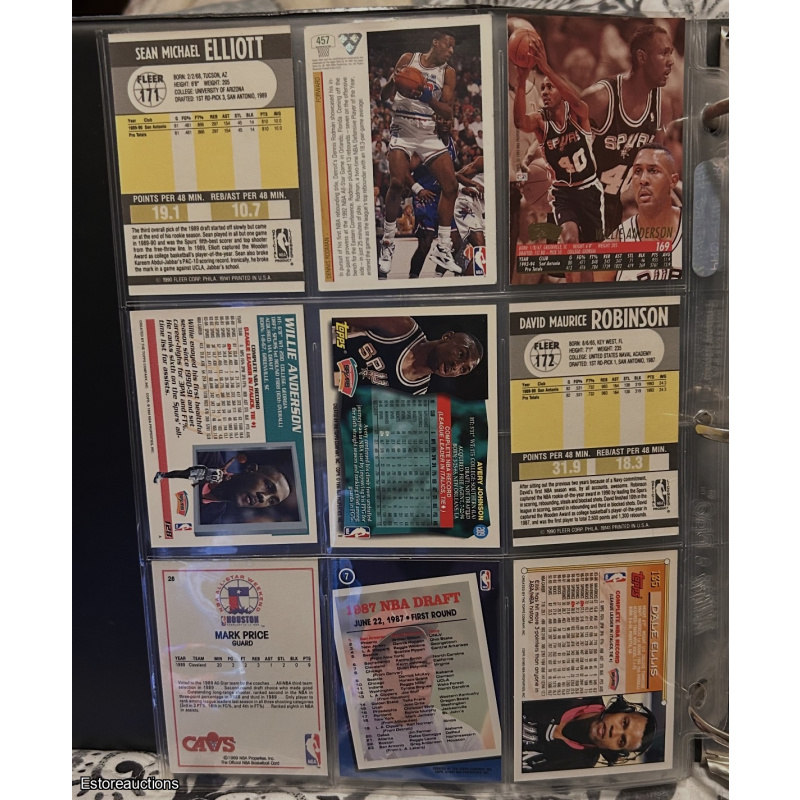 Fleer/Topps/NBA Hoops 1989-90 NBA 9-Card Lot Robinson/Elliott Draft Pick lot