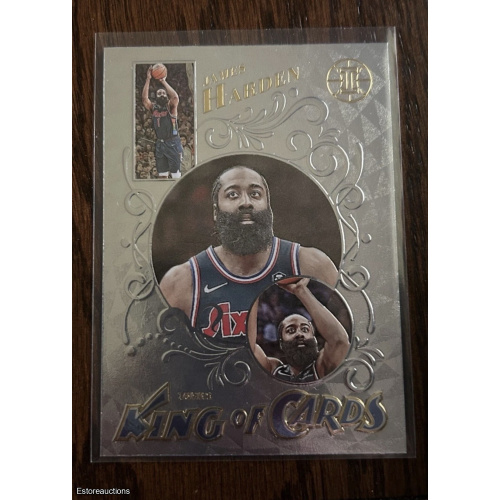 2021-22 Panini Illusions King of Cards Insert James Harden 76ers #8