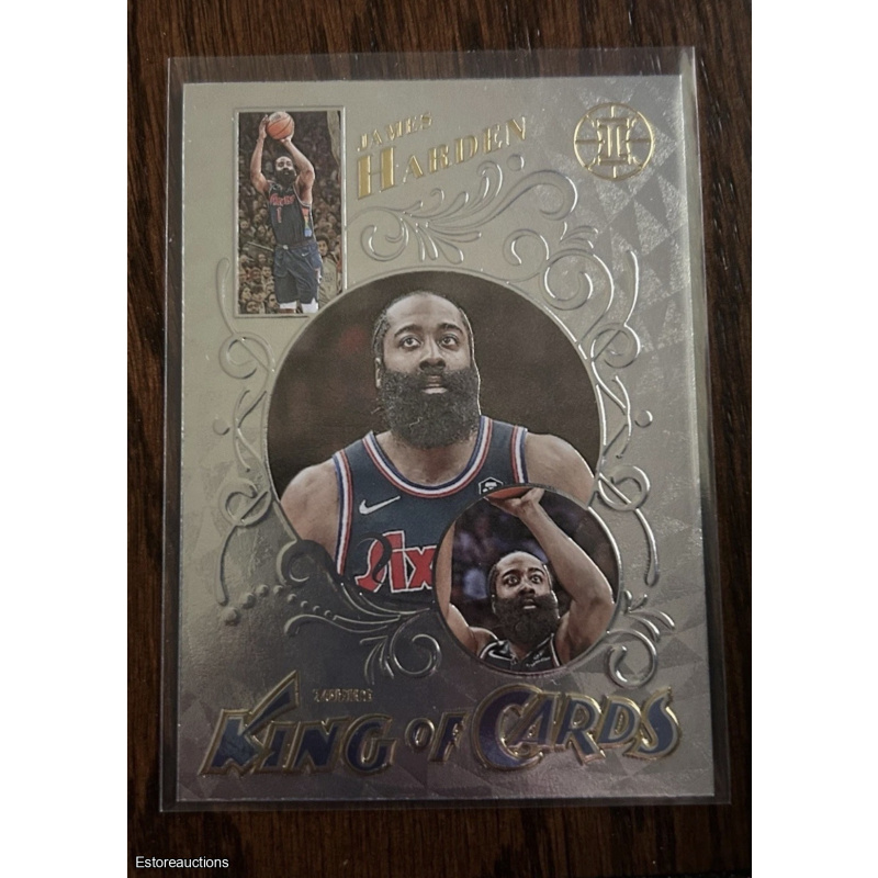 2021-22 Panini Illusions King of Cards Insert James Harden 76ers #8