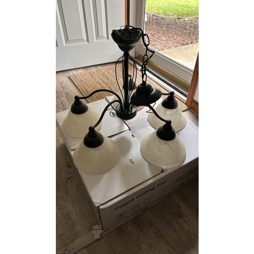 Black 5-Light Chandelier Dining Room Light Fixture