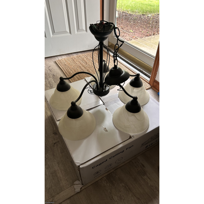 Black 5-Light Chandelier Dining Room Light Fixture