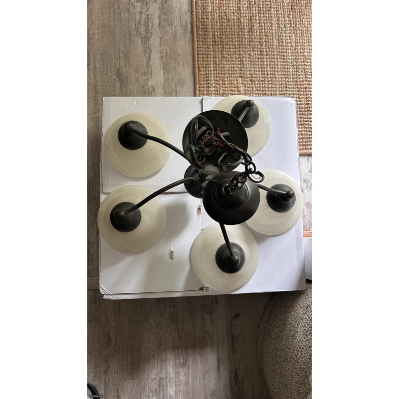 Black 5-Light Chandelier Dining Room Light Fixture