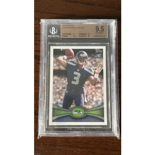 2012 Topps Russell Wilson Rookie Card RC #165 BGS 9.5 Seahawks