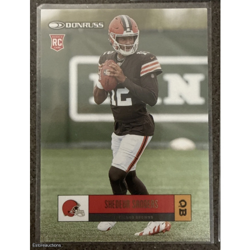 Panini 2025 Donruss Rated Rookies Throwbacks Rookie Shedeur Sanders
