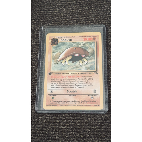 Pokemon Kabuto Fossil 1st Edition 50/62 NM