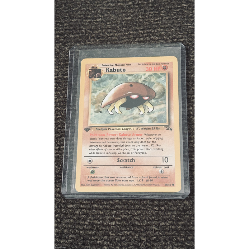 Pokemon Kabuto Fossil 1st Edition 50/62 NM