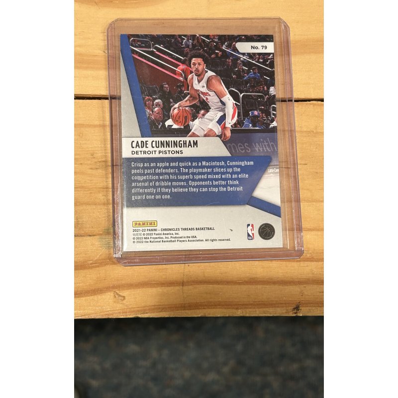 Cade Cunningham 2021-22 Panini Threads Pink Parallel Rookie RC #79 Pistons