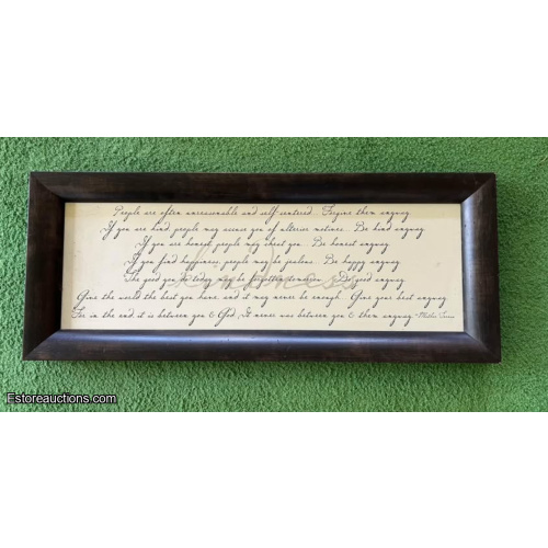 Mother Teresa Quotes Decor Wall Hanging Sign